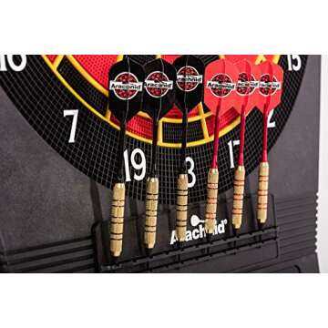 Arachnid Cricket Pro 670 Tournament-Quality Dartboard with 35 Games and 318 Variations (6 Cricket Games) , Black