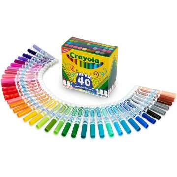 Crayola Ultra Clean Washable Markers - 40 Count Set for Kids