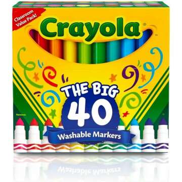 Crayola Ultra Clean Washable Markers 40 Count