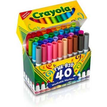 Crayola Ultra Clean Washable Markers 40 Count