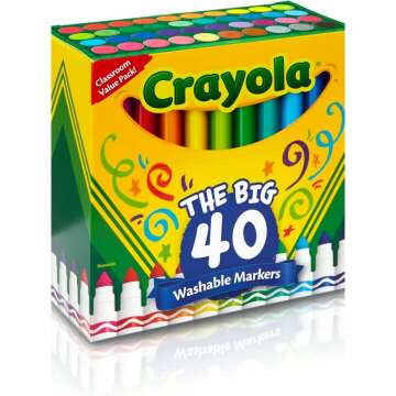 Crayola Ultra Clean Washable Markers 40 Count