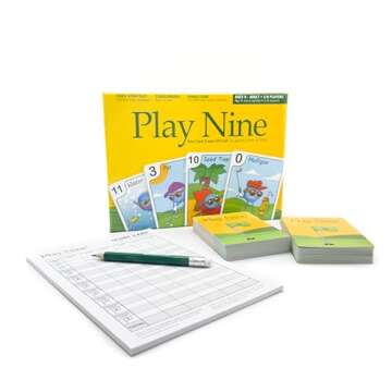 PLAY NINE - The Card Game for Families,Best Strategy Game For Couples, Fun Game Night Kids, Teens and Adults, The Perfect Golf Gift