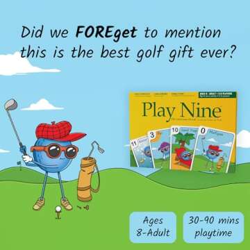 PLAY NINE - The Card Game for Families,Best Strategy Game For Couples, Fun Game Night Kids, Teens and Adults, The Perfect Golf Gift