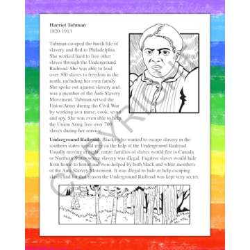 ZOCO - Black History Educational Coloring Books (25 Bulk Pack, Without Crayons) - African American History Month Giveaways for Kids - Games, Puzzles, Activities