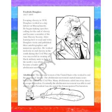 ZOCO - Black History Educational Coloring Books (25 Bulk Pack, Without Crayons) - African American History Month Giveaways for Kids - Games, Puzzles, Activities