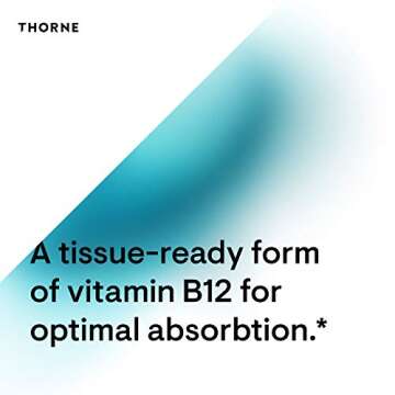 THORNE Vitamin B12 - as Methylcobalamin - Supports Heart and Nerve Health, Blood Cell Function, Healthy Sleep, and Methylation - Gluten-Free, Soy-Free, Dairy-Free - 60 Capsules