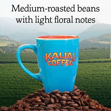 Kauai Ground Coffee, Decaf Medium Roast - Arabica Ground Coffee from Hawaii's Largest Coffee Grower - Bright Aroma with Light Floral Notes - 24 Ounces