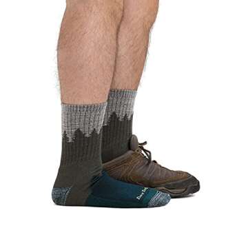 Darn Tough Men's Number 2 Micro Crew Midweight with Cushion Sock (Style 1974) - Gray, Medium