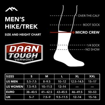 Darn Tough Men's Number 2 Micro Crew Midweight with Cushion Sock (Style 1974) - Gray, Medium