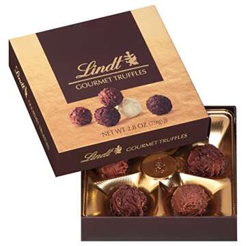 Delicious Lindt Gourmet Chocolate Truffles Gift Box - Assorted Treats, 2.8 Oz