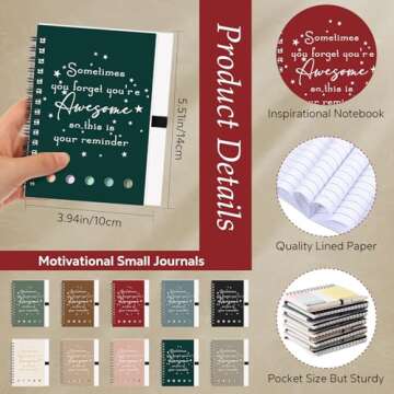 Chuangdi 10 Sets Christmas Employee Gifts Inspirational Notebooks & Pens