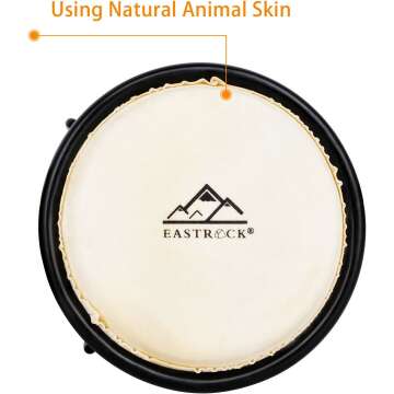 EastRock Bongo Drum Set - Perfect for All Skill Levels