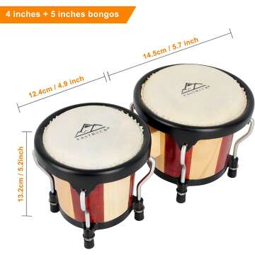 EastRock Bongo Drum Set - Perfect for All Skill Levels