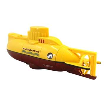 GoolRC Mini RC Submarine Remote Control Boat Waterproof Diving Toy Gift for Kids Boys and Girls (Yellow)