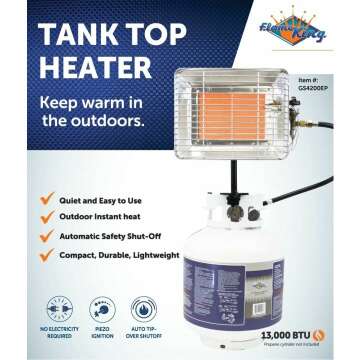 Flame King Propane Tank Top Heater for Outdoor Work