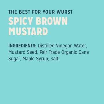 Sir Kensington's Mustard, Spicy Brown, 6 Count Gluten Free, Certified Vegan, Non- GMO Project Verified, From 100% Grade-A Mustard Seeds, Shelf-Stable, 9 oz