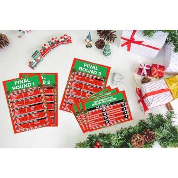 Christmas Friendly Feud Game, Friendly Feud Quiz, Baby Shower Game Cards for Adults, Family Activity, Feud Trivia Quiz, Games for Families Party Winter Party Supplies-LP5