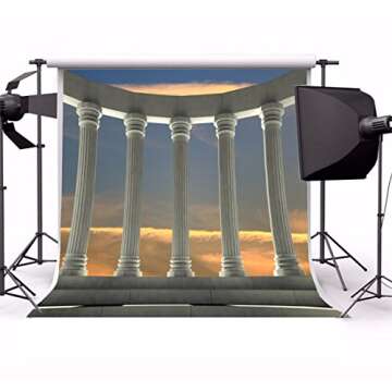 Greek Columns Backdrop 8x8ft Roman Pillar Photo Backdrop Greek Toga Party Decoration Ancient Greek Theme Party Backdrop Birthday Pictures Backdrop Greek Roman Themed Photography Backdrop