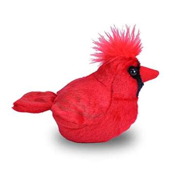 Wild Republic Audubon Birds Northern Cardinal Plush with Authentic Bird Sound, Stuffed Animal, Bird Toys for Kids and Birders