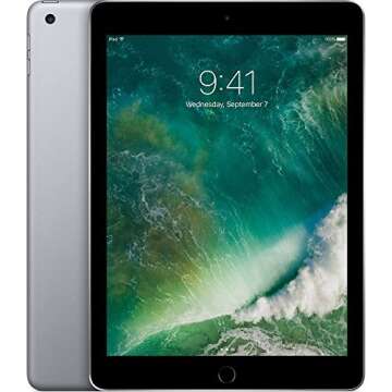 Apple iPad 9.7 128GB Space Gray WiFi - Renewed (2017 Model)