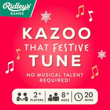 Ridley's Kazoo That Festive Tune | Holiday Game for The Family | No Musical Talent Required | Includes 4 Kazoos and 100 Festive Songs