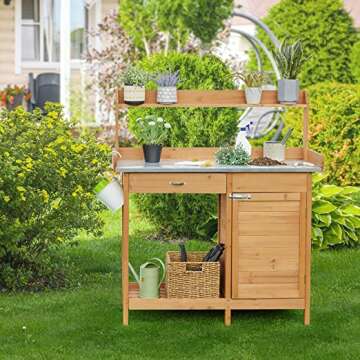 Outdoor Potting Tabletop Cabinet