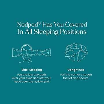 Nodpod Gentle Pressure Sleep Mask | Patented Light Blocking Design for Sleeping, Traveling & Relaxation - Teal