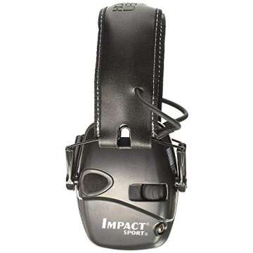 Howard Leight by Honeywell Impact Sport Sound Amplification Electronic Shooting Earmuff, Black