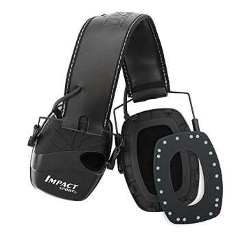 Howard Leight by Honeywell Impact Sport Sound Amplification Electronic Shooting Earmuff, Black