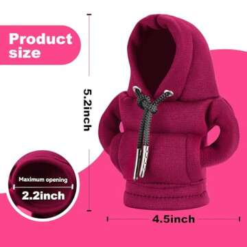 Gear Shift Hoodie Cover, Universal Car Shift Knob Hoodie, Mini Hoodie for Car Shifter, Automotive Interior Cute Gadgets, Car Accessories and Decorations