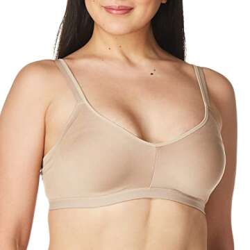 Olga womens Easy Does It No Bulge Bra, Toasted Almond, Large US