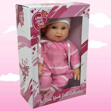 The New York Doll Collection 11 inch Soft Body Doll in Gift Box - Award Winner & Toy 11" Baby Doll (Caucasian)