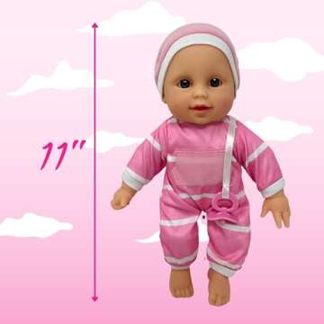 The New York Doll Collection 11 inch Soft Body Doll in Gift Box - Award Winner & Toy 11" Baby Doll (Caucasian)