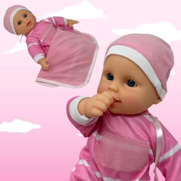 The New York Doll Collection 11 inch Soft Body Doll in Gift Box - Award Winner & Toy 11" Baby Doll (Caucasian)