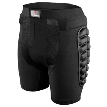 Soared 3D Protection Hip Butt EVA Paded Short Pants Protective Gear Guard Impact Pad Ski Ice Skating Snowboard Black S