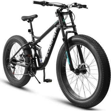 24-26" Full Suspension Mountain Bike - 21 Speeds, Dual Disc Brake