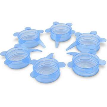 Orblue Stretchable Silicone Lids - 6-Pack for Food Storage