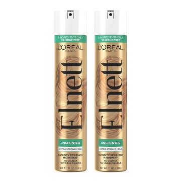 L'Oreal Paris Elnett Satin Extra Strong Hold Hairspray Unscented, 11oz Pack of 2