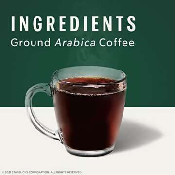 Starbucks Ground Coffee, Dark Roast Coffee, Caffè Verona, 100% Arabica, 1 bag (28 oz)