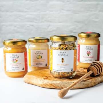 Bona Furtuna Bee Pollen & Raw Honey Gift Set - 4 Pack