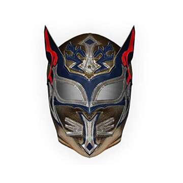 SIN CARA Lycra PRO Adult Lucha Libre Wrestling Mask ( PRO - Fit ) Golden / Black Wrestler Luchador Mask