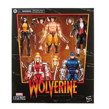 Marvel Legends Series Wolverine 5-Pack, Includes Marvel's Omega Red, Cyber, Callisto, Jason Wyngarde, 13 Accessories