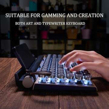 7KEYS Wireless Retro Typewriter Keyboard for iPad