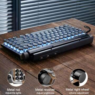 7KEYS Wireless Retro Typewriter Keyboard for iPad