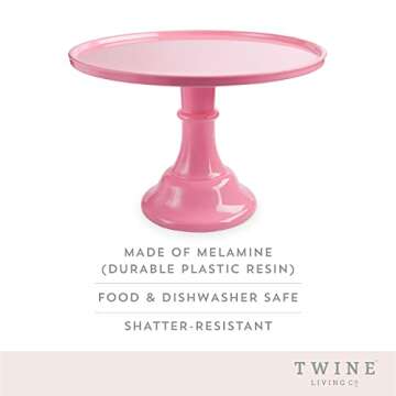 Twine Pink Melamine Cake Stand, Cupcake Stand, Home Decor, Food Service, Dessert Accessory, Pink, Set of 1