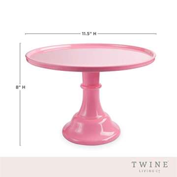 Twine Pink Melamine Cake Stand, Cupcake Stand, Home Decor, Food Service, Dessert Accessory, Pink, Set of 1