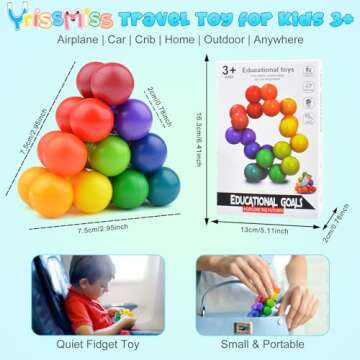 Yrissmiss Autism Sensory Toys for Autistic Children, Fidget Toys for Adults Kids , Autism Toys for Toddlers 3-4,Christmas Stocking Stuffers Present,Airplane Car Travel Toys for Kids Ages 3-5