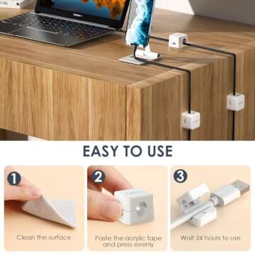 Magnetic Cable Clips for Organized Home and Office