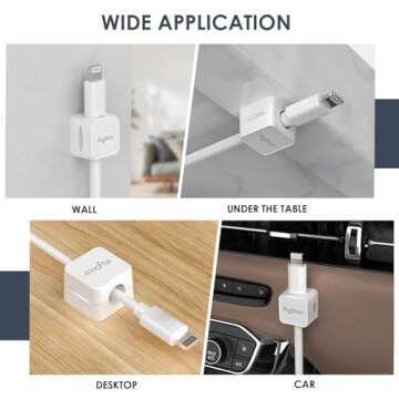 Magnetic Cable Clips for Organized Home and Office