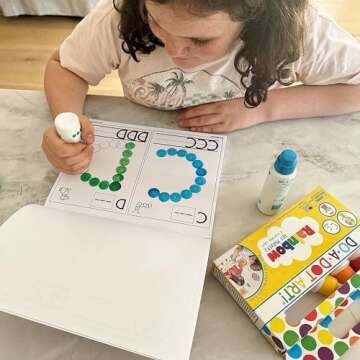 Do A Dot Art! Play and Learn Creative Activity and Coloring Book. Great for Learning Numbers, Letters and Shapes. Preschool Kindergarten Teacher Activities Gift